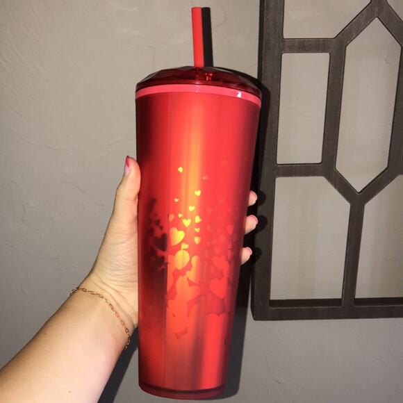 NWT Starbucks Valentine’s Day Soft Touch Dome Tumbler - Picture 3 of 5